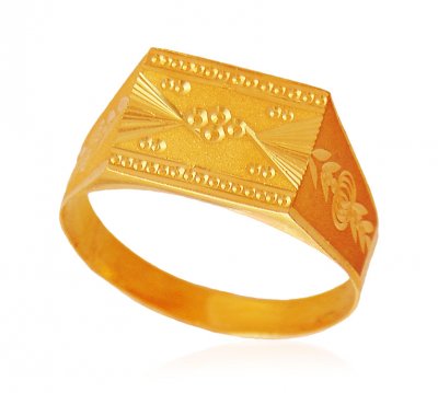 Indian Gold Fancy Ring ( Mens Gold Ring )