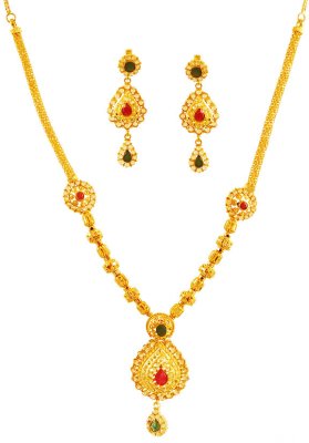 Designer 22k Necklace Set ( Gold Designer Sets )