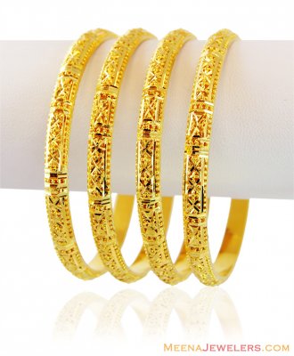 22k Gold Bangles Set(4 pcs) ( Set of Bangles )