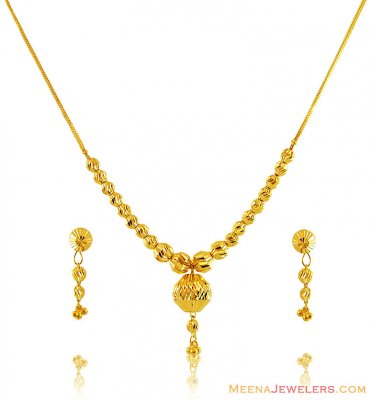 22K Balls Neckalce Set  ( Light Sets )