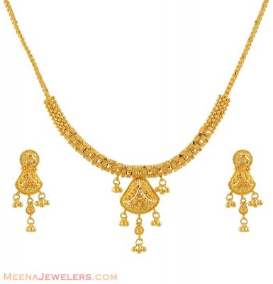 Filigree necklace and earring set ( Light Sets )
