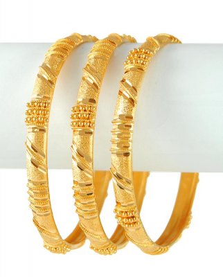 21K Gold Bangles - BaGo4231 - Meena Jewelers .com
