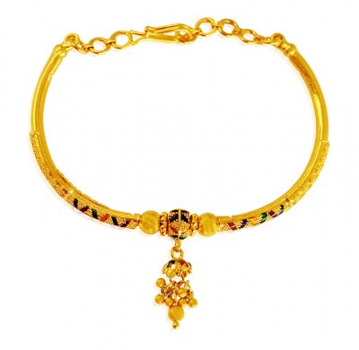 22K Gold Meenakari Bracelet  ( Ladies Bracelets )