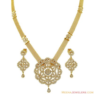 22k Gold Fancy Cz Set ( Gold Designer Sets )