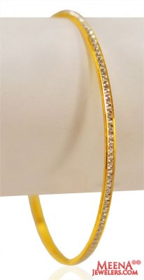 22 KT Gold Rhodium Bangles (1 PC) ( Gold Bangles )