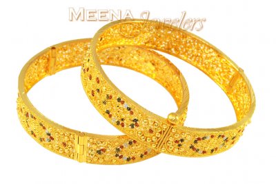 22Kt Gold Three tone Kadas ( Kadas )