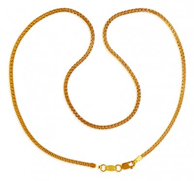 22kt Gold Flat Chain( 16 Inches) ( Plain Gold Chains )