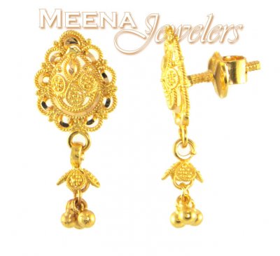 22Kt Gold Fancy Earrings ( 22Kt Gold Fancy Earrings )