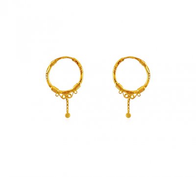 22K Gold Hoop Earrings ( Hoop Earrings )