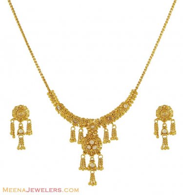 Antique Light Necklace Set(22k) ( Light Sets )