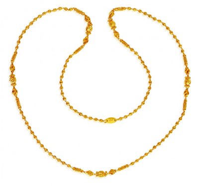 22K Beaded Balls Chain (24 Inches) ( 22Kt Long Chains (Ladies) )