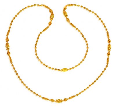 22K Beaded Balls Chain (24 Inches) - chfc19709 - 22k Gold balls chain ...