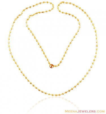 Fancy Ladies Long Gold Balls Chain  ( 22Kt Long Chains (Ladies) )