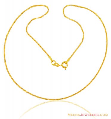 Sober Fox Tail Chain 22K ( Plain Gold Chains )