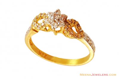 22K Floral Signity Ring ( Ladies Signity Rings )