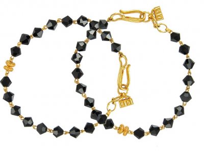 Black Crystal Baby Bracelet ( Black Bead Bracelets )