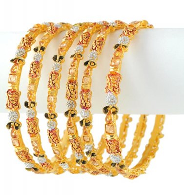 22K Gold Bangles Set ( Set of Bangles )