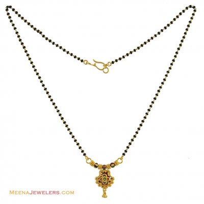 22k Meenakari Mangalsutra (17 inch) ( MangalSutras )