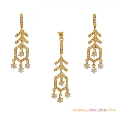 22K Designer Pendant Set ( Fancy Pendant Set )