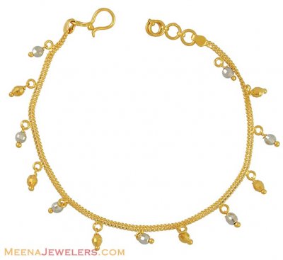 22Kt Gold two tone bracelet ( Ladies Bracelets )