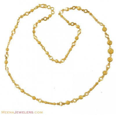 Gold Indian Chain (fancy chain) - ChLo8880 - 22Kt Gold Ladies Chain ...