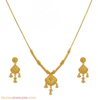 22k Gold Necklace Set ( Light Sets )