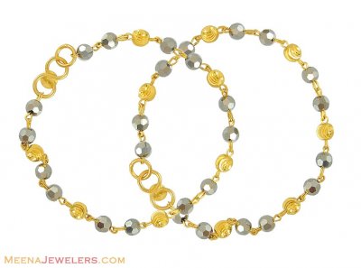 22k Crystals Baby Bracelet  ( Black Bead Bracelets )