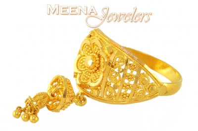 22K Gold Ladies Filigree Ring ( Ladies Gold Ring )