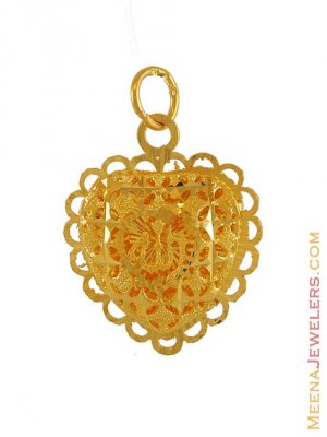 22k Allah Pendant (Heart shape) ( Allah, Ali and Ayat Pendants )