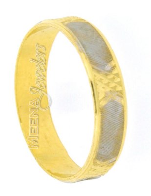 18Kt Gold Wedding band 2 Tone ( Wedding Bands )