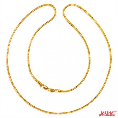 22k Gold Fancy Chain 24in ( Plain Gold Chains )