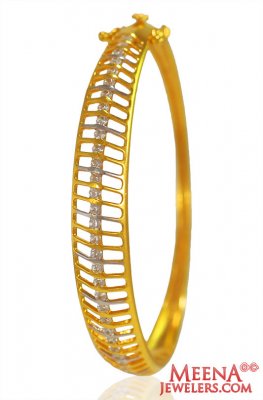 22KT Gold CZ Bangle ( Stone Bangles )