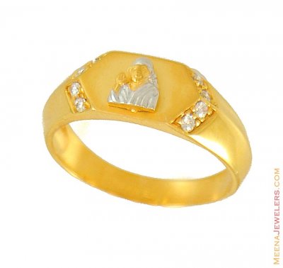 22Kt Gold Sai Baba Ring ( Religious Rings )