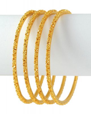 22Kt Gold Churi Set - BaSt4276 - 22Kt Gold Churis (set of 4 bangles ...