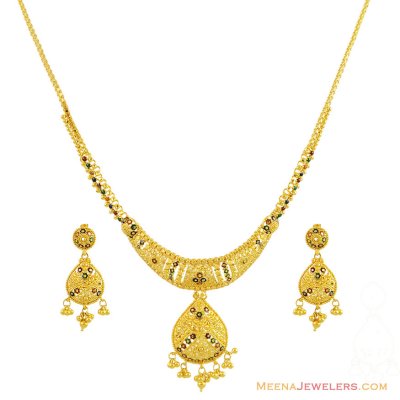 22K Fancy Necklace Set ( 22 Kt Gold Sets )