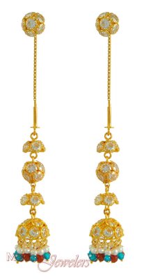 22Kt Gold Long Earrings ( Long Earrings )