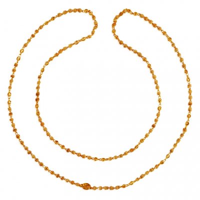 22Kt Gold White Tulsi Mala ( 22Kt Long Chains (Ladies) )
