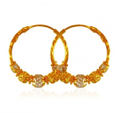 22 karat Gold Hoops ( Hoop Earrings )