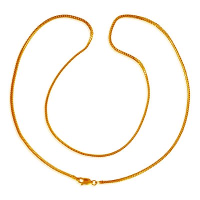 22KT Gold Box Chain ( Plain Gold Chains )