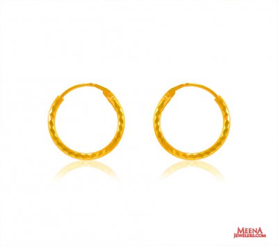 22 kt Gold Hoop Earrings ( Hoop Earrings )