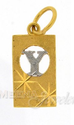 22Kt Initial Pendant (Y) ( Initial Pendants )