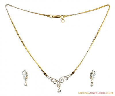 18K Diamond Necklace Set ( Diamond Necklace Sets )