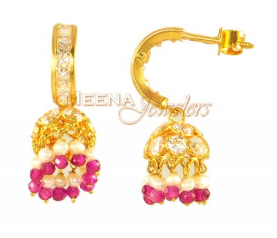 22Kt Gold Fancy Earrings ( 22Kt Gold Fancy Earrings )