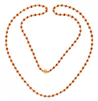 22K Gold Indian Rudraksh Mala ( Men`s Gold Chains )