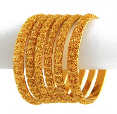 Gold Set of 2 Side Bamgles ( Set of Bangles )