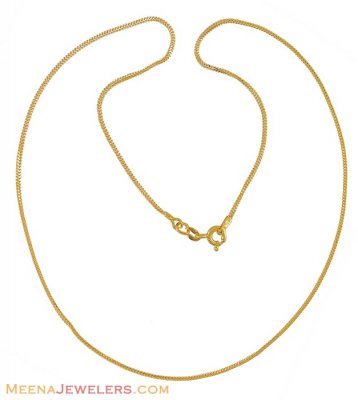 22K Gold Two Tone Chain ( 22Kt Gold Fancy Chains )