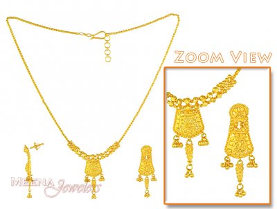 22K Gold Necklace Set ( Light Sets )