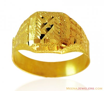 22k Mens Yellow Gold Ring ( Mens Gold Ring )