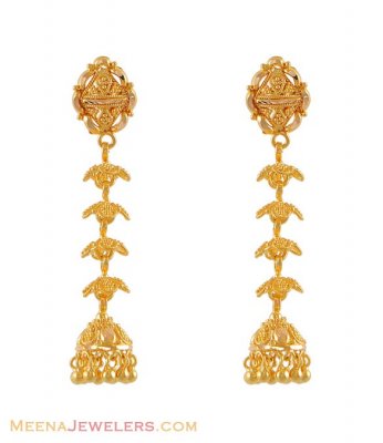 Gold Earrings with Hangings ( 22Kt Gold Fancy Earrings )