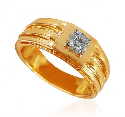 18k Gold Diamond mens Ring ( Diamond Rings )